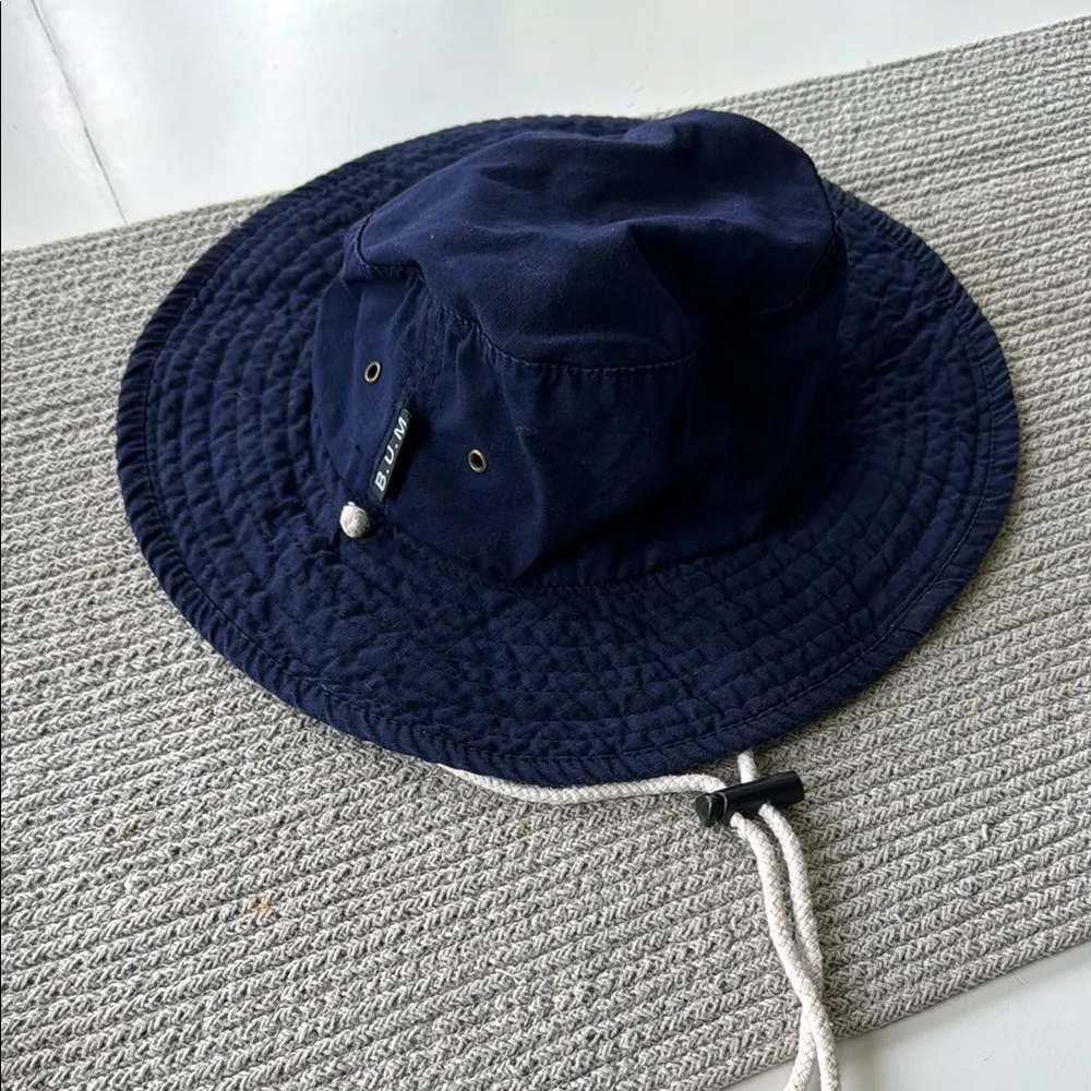 Vintage B.U.M. Equipment Navy Blue Ripstop Cotton Bucket Hat Sun Hat One Size - Image 2
