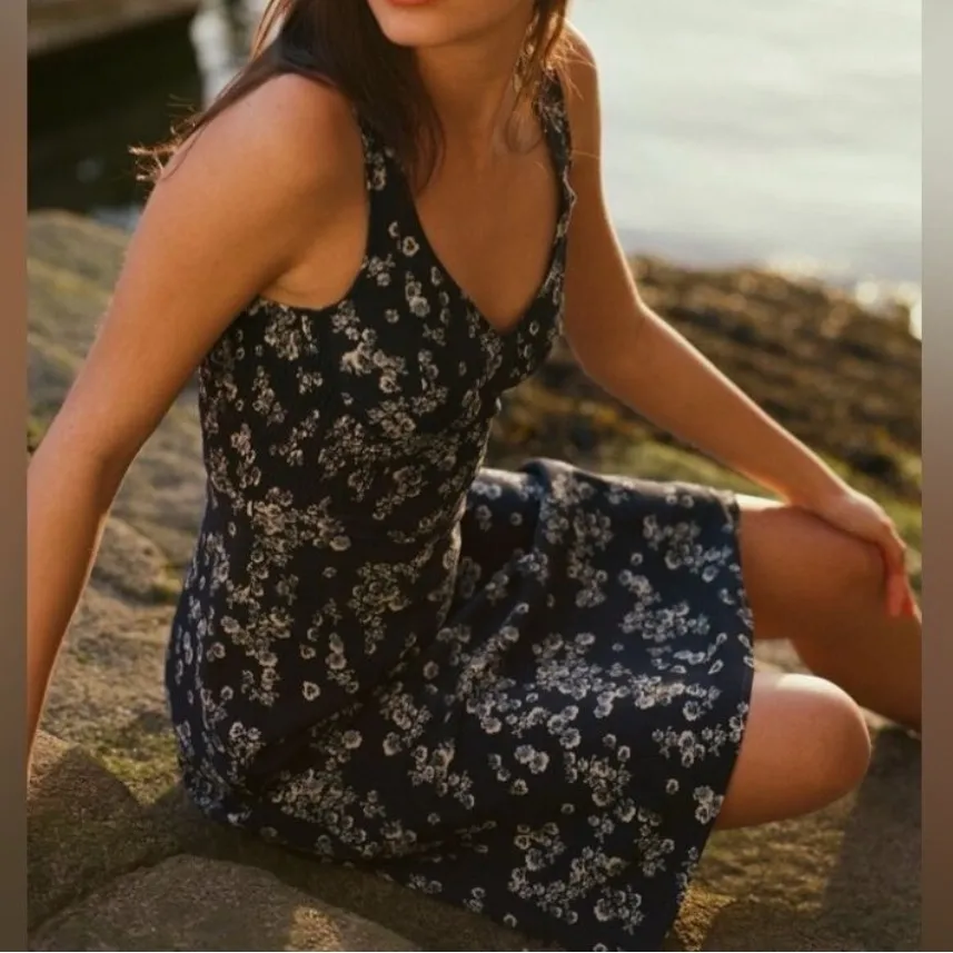 ROUJE Paolina Dress in Verveine Marine Size 40 US 8 Blue - Image 3