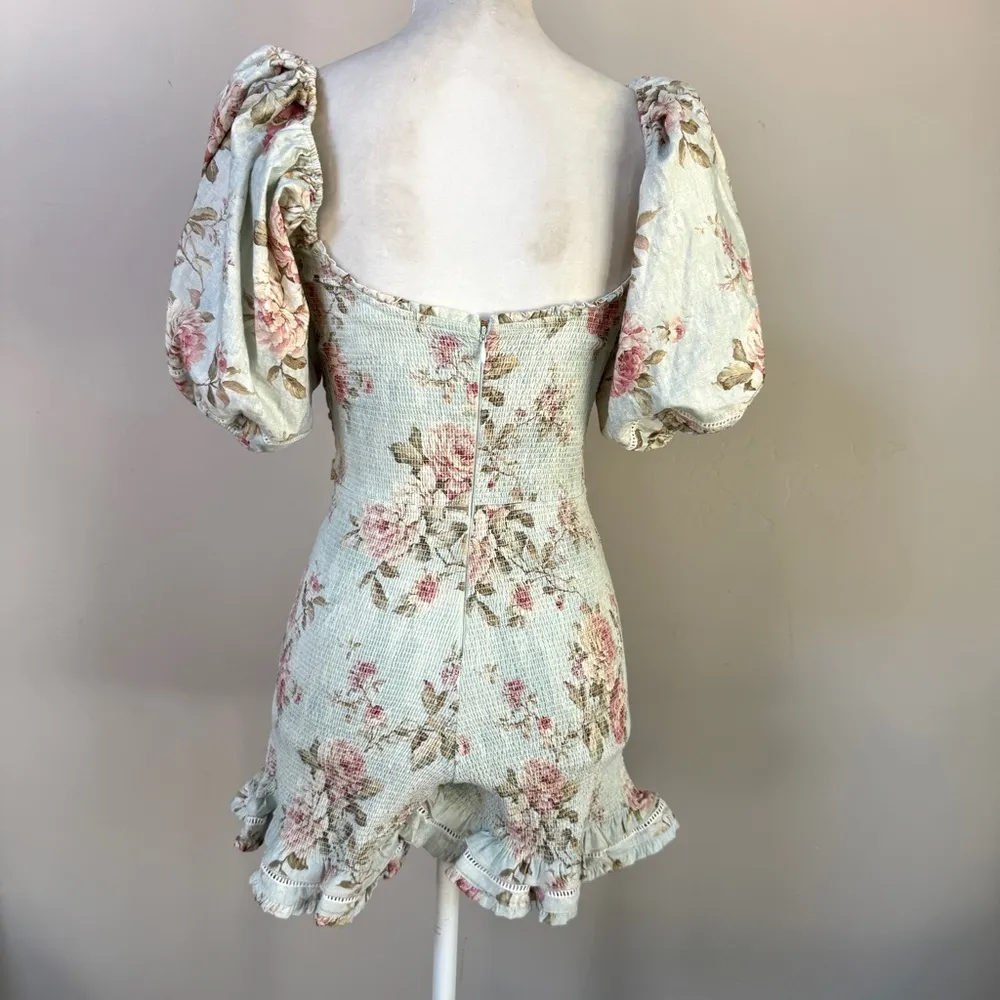 V. CHAPMAN floral puff sleeve cut - Image 15