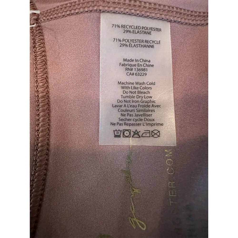 Spiritual Gangster Women's Pink Crochet Inset Sports Bra Size S - Image 9