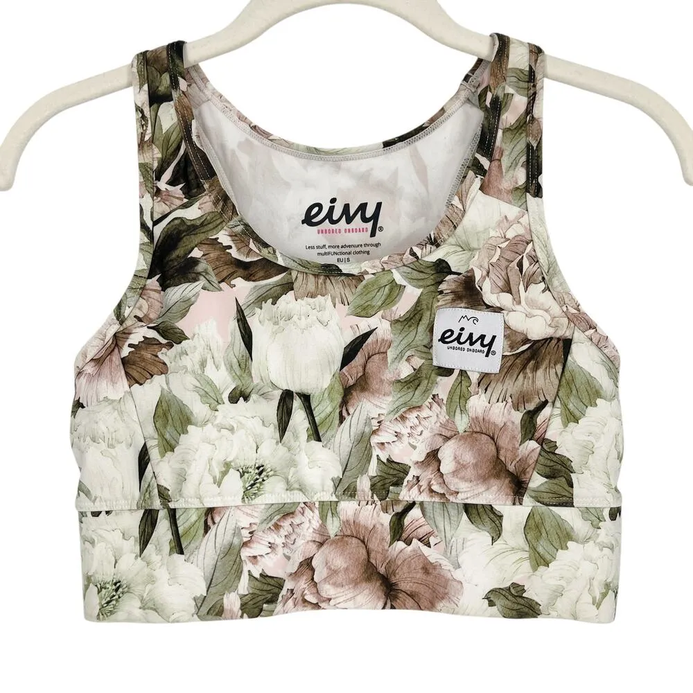 Eivy Rider Sports Bra in Bloom Floral Print High Neck Size Small Pink - Image 3