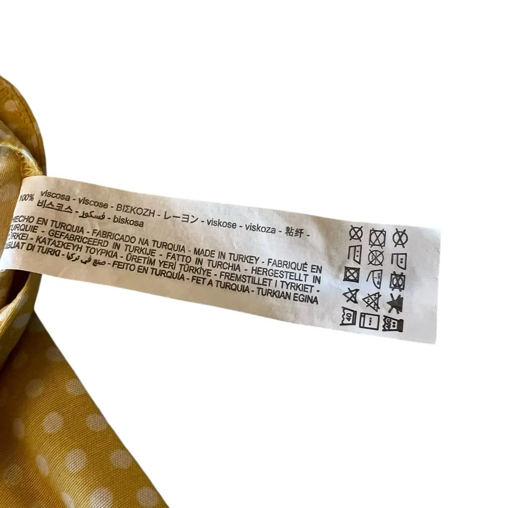 Zara Yellow Polka Dot Palazzo Pants - Image 9