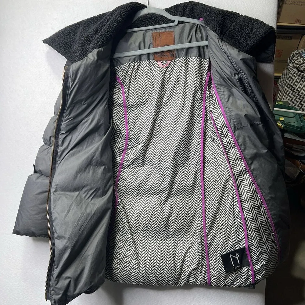 NEVE Down Winter Coat Womens XS Tailored‎ Gorpcore Active Form Fitting Ski Gray - Image 10