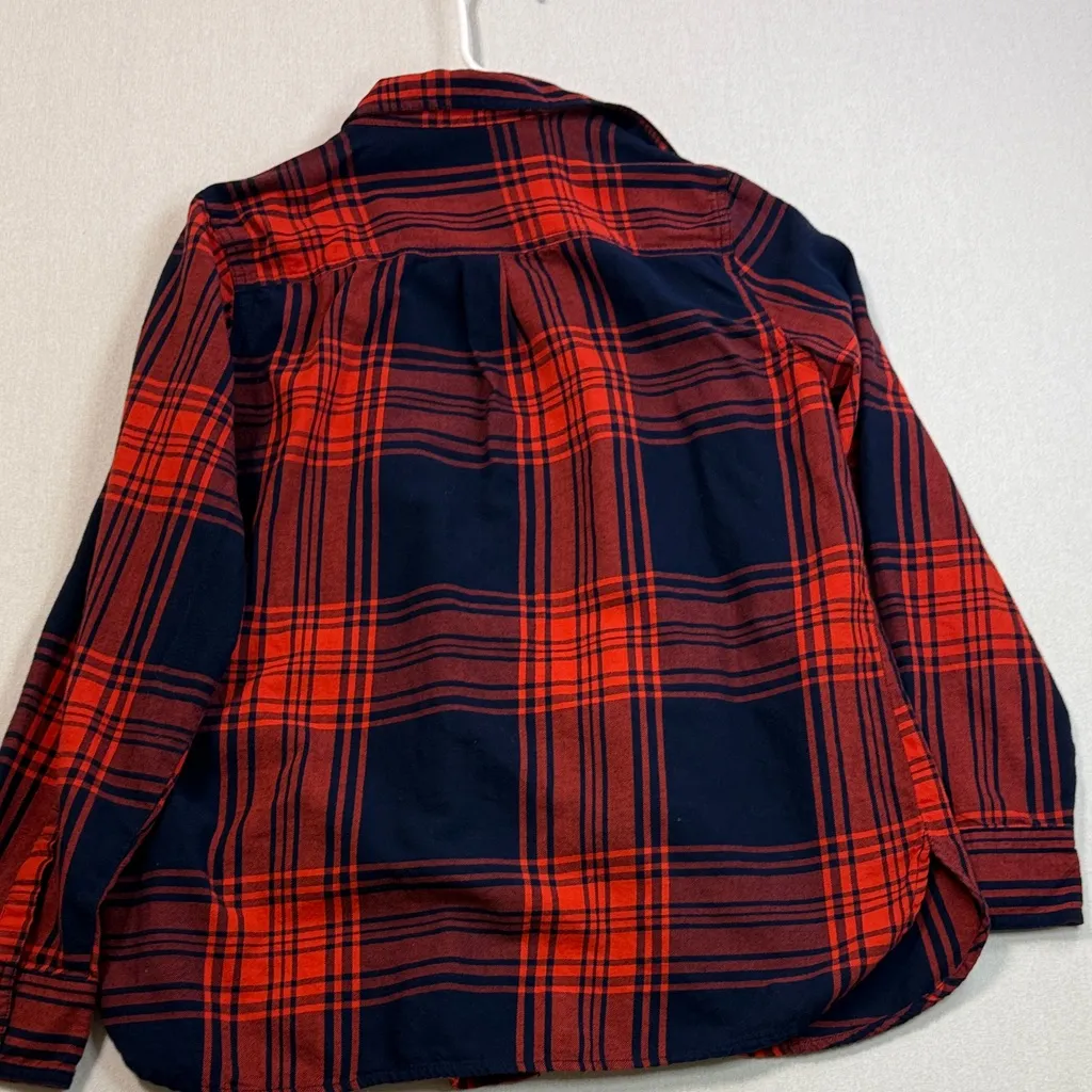 Old Navy Red and Black Plaid Men's Shirt - Image 8