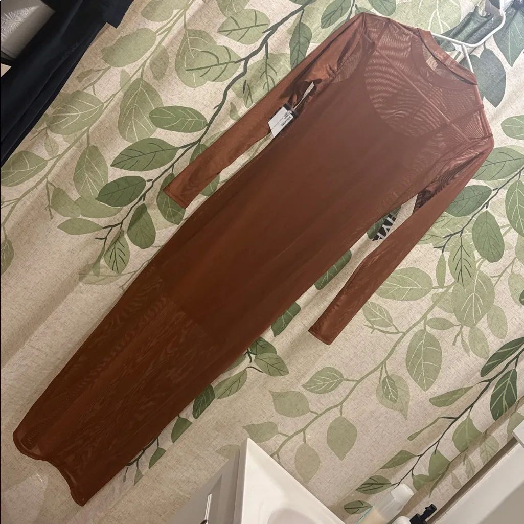 HYFVE Rust Mesh Dress - Image 3