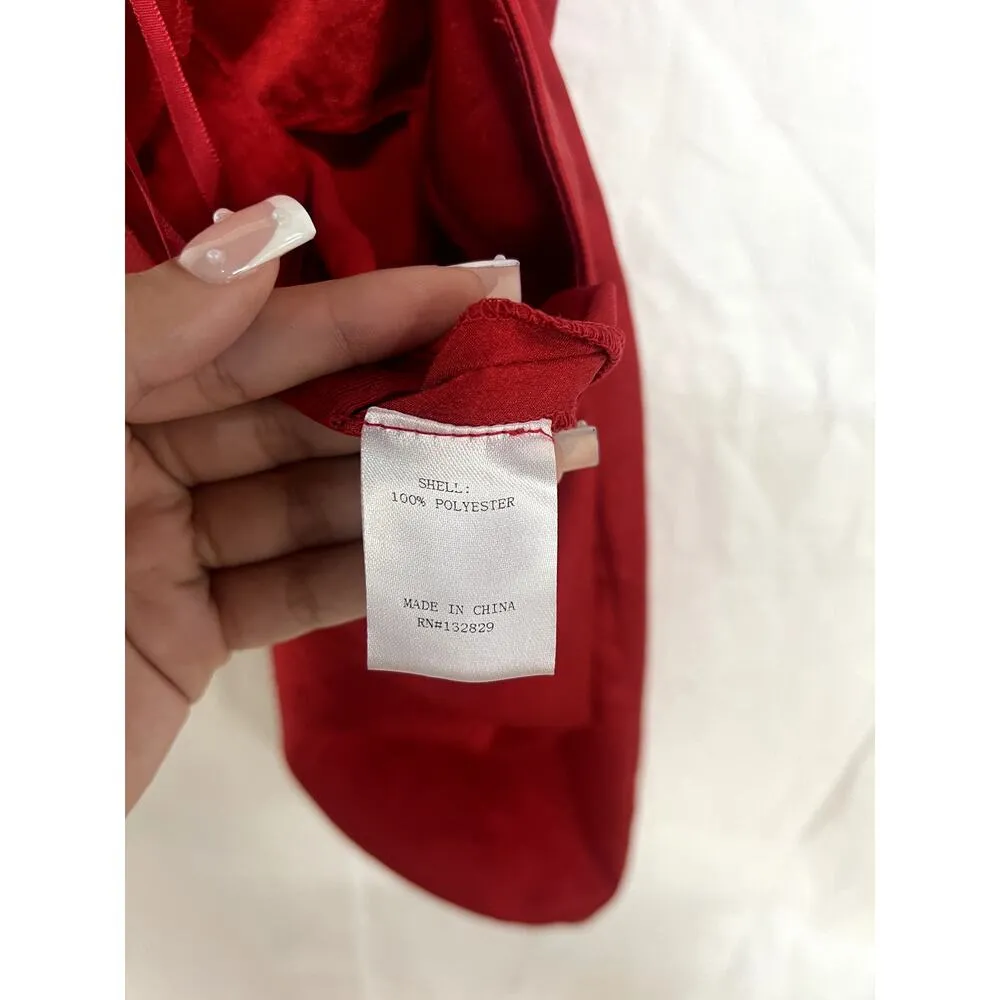 superdown Autumn Sleeveless Crossback Strap Bodycon Slip Mini Dress Red Womes XS - Image 6