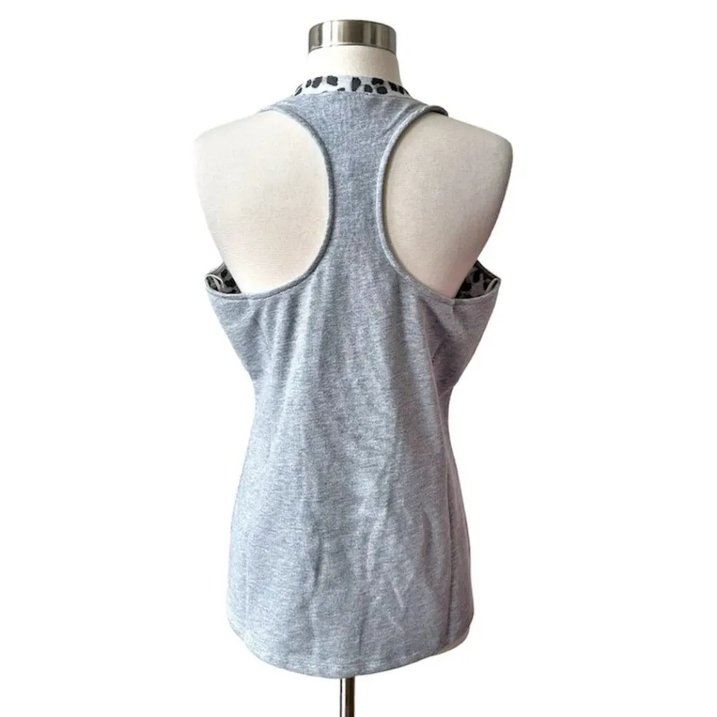 Cosabella Sterling Leopard Heathered Gray Tank - Image 3