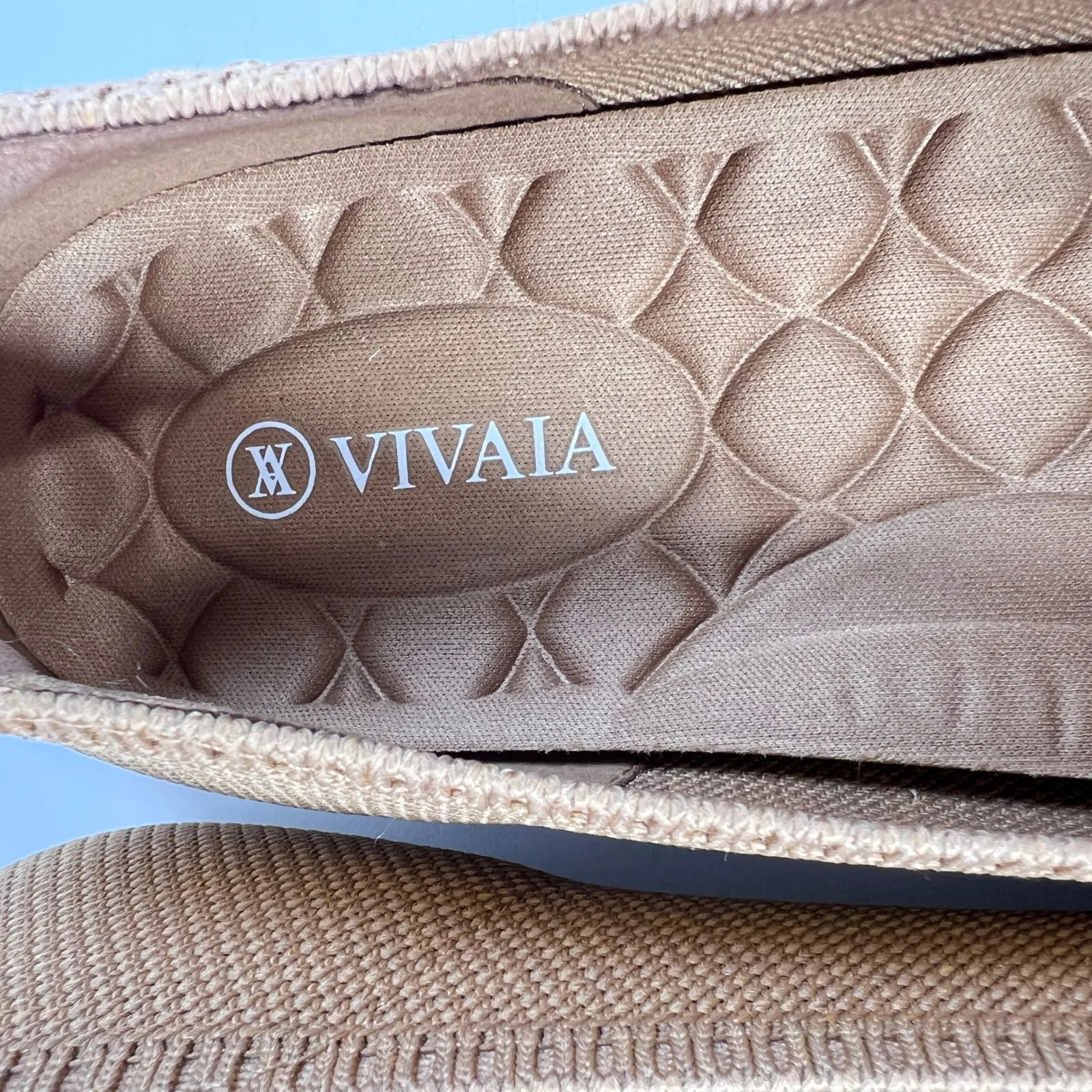 Vivaia Aria 5 Flats Women's Size‎ 41 Beige Knit Pointed Toe Eco Slip On Shoes Tan Size 10 - Image 7