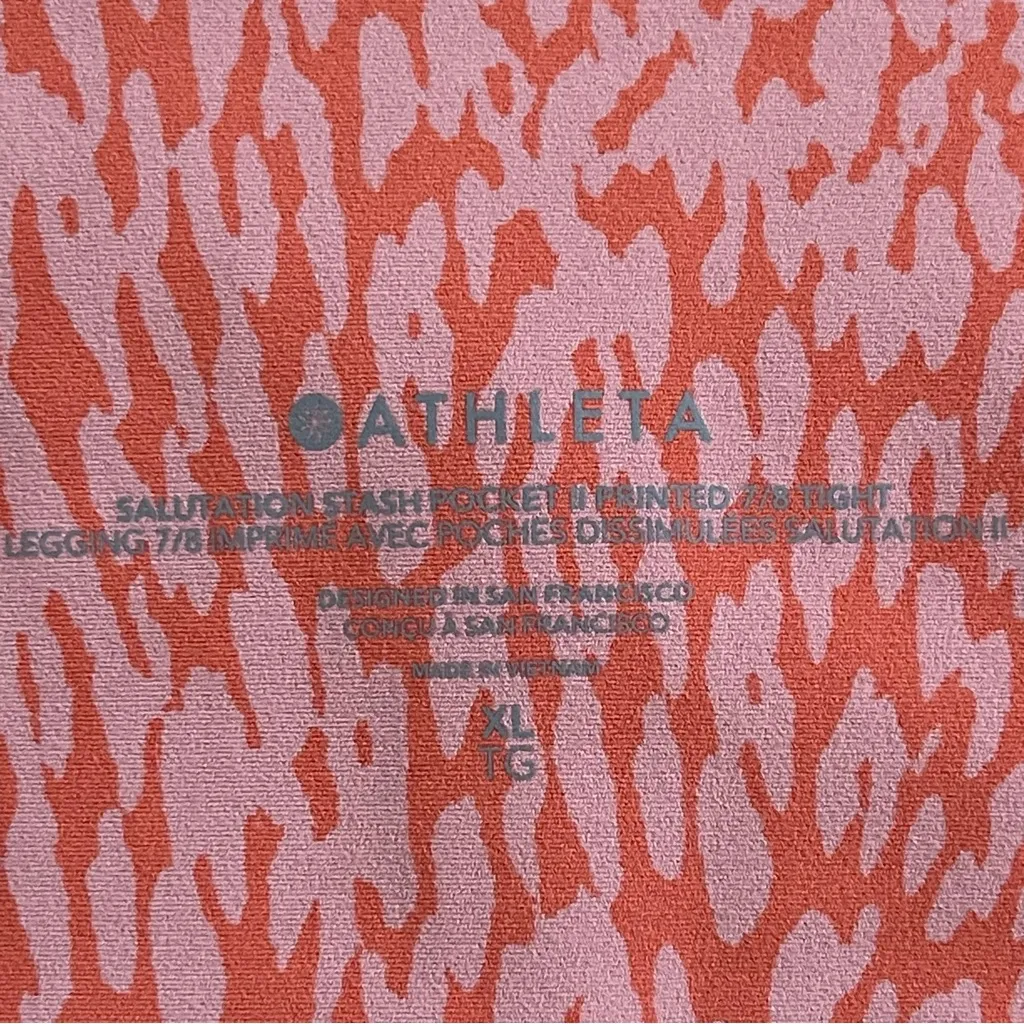 Athleta Salutation Stash Pocket II Printed 7/8 Tight Leggings Women’s Size XL - Image 9