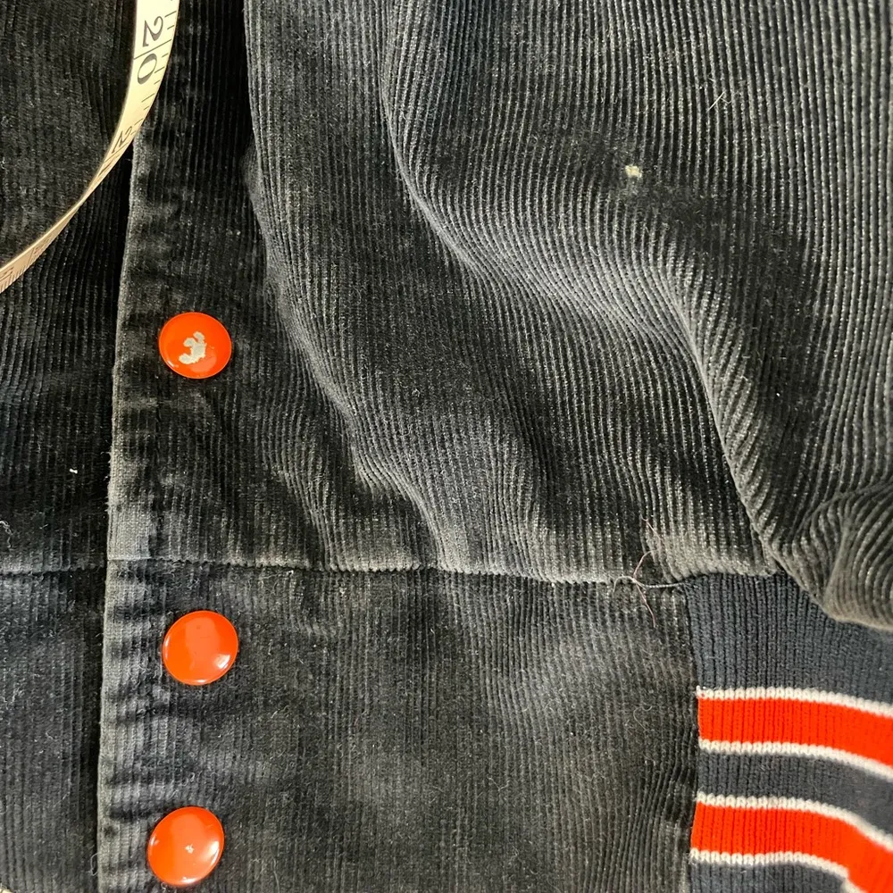 Vintage Action Jackets Black Orange Corduroy Webster Hockey Varsity Jacket Size XL - Image 9