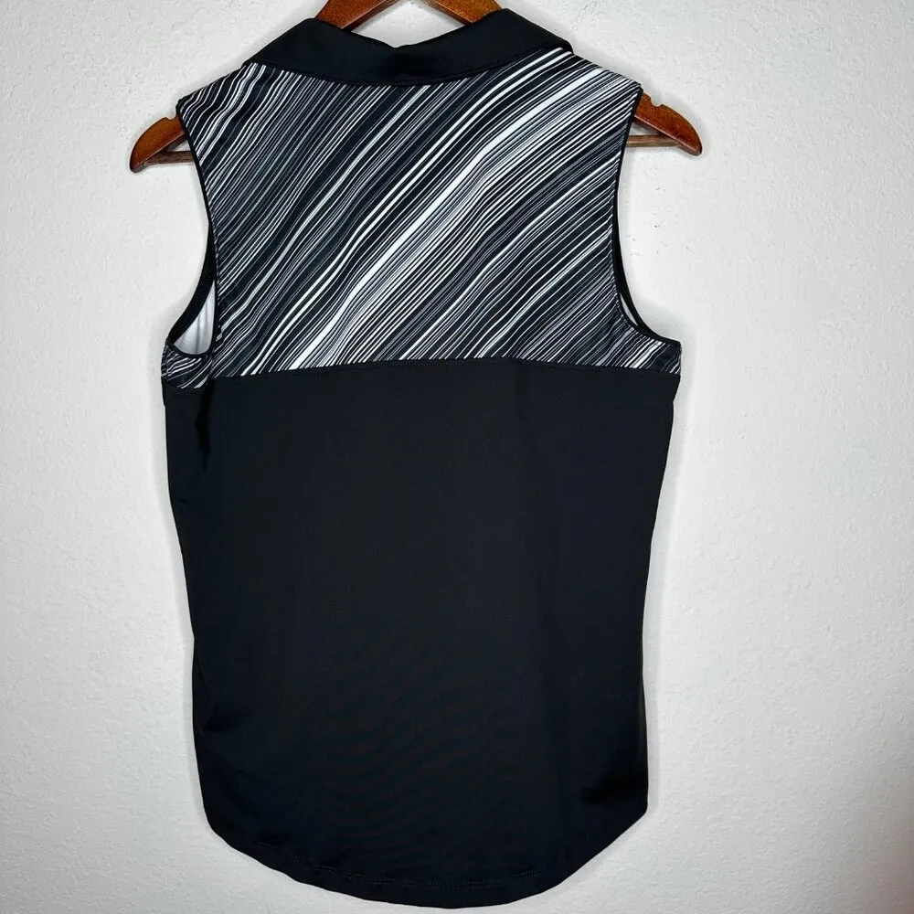 Lady Hagen Empower Collection Stripe Yoke Sleeveless‎ Golf Polo Sz M - Image 6