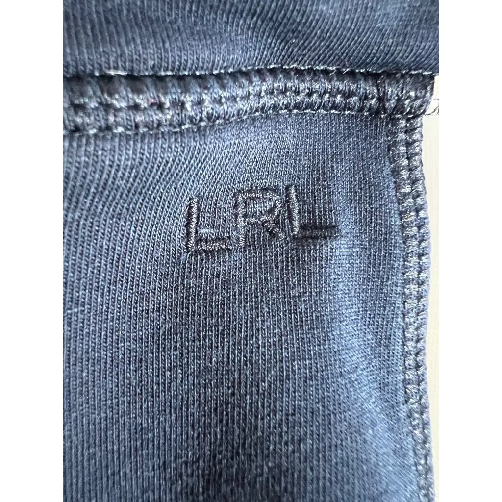 Lauren Ralph Lauren Navy & White Jogger Pants L/XL Drawstring Waist Cotton Blend Size undefined - Image 10