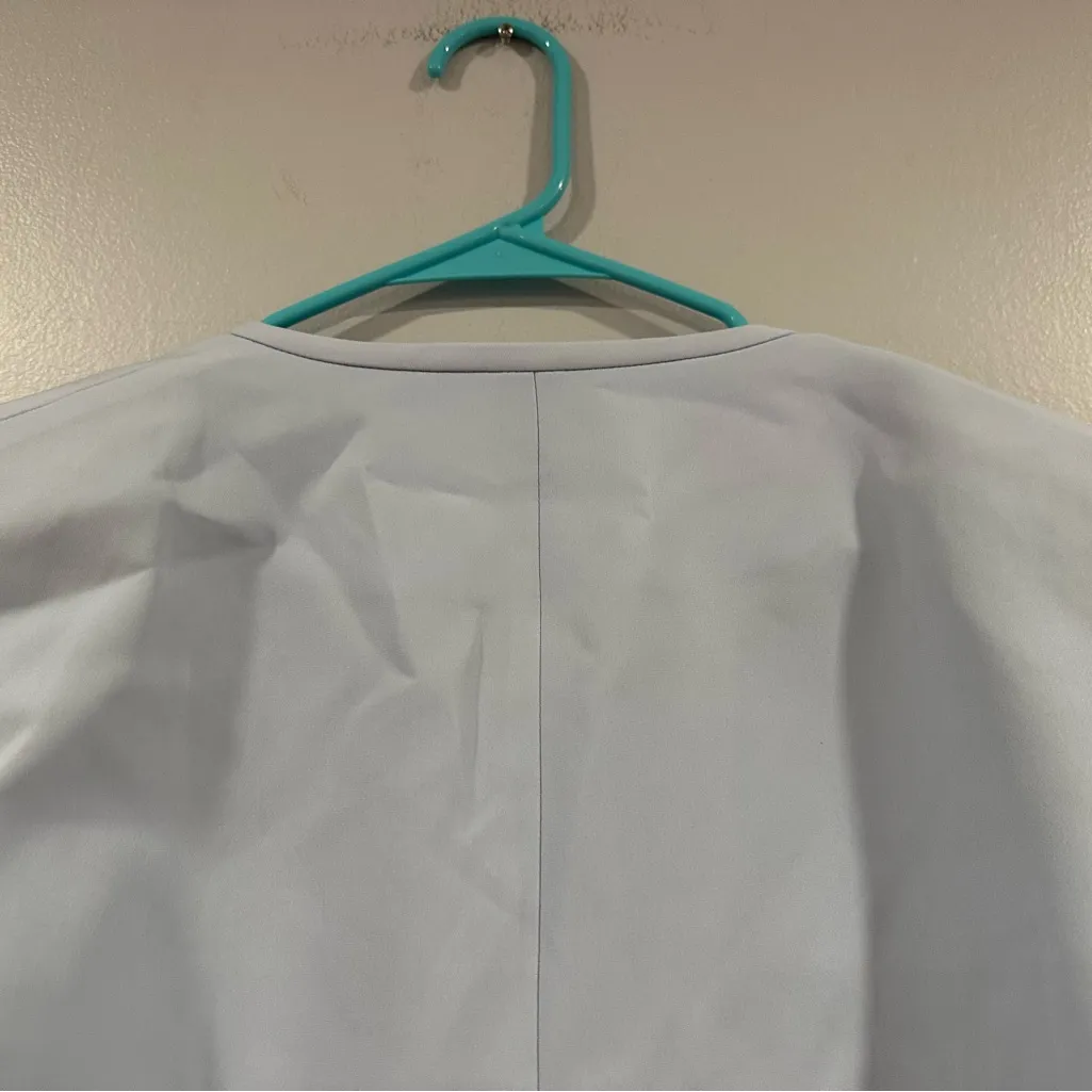 Veronica Beard Isola Crepe V Neck Light Blue Jacket 12 - Image 7