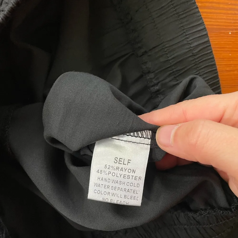 Pinch Black Satin Cargo Jogger Pants - Image 12