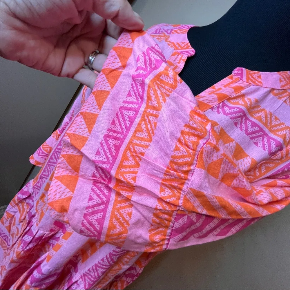 Goa Beachwear by Japna Women's Pink/Orange Swimsuit Cover-up Size M Modest - Image 4