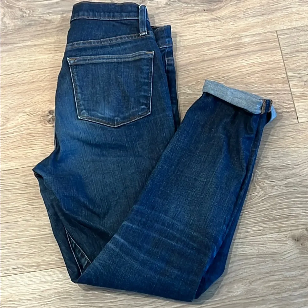 J CREW 9” High Rise Toothpick Skinny Dark Wash Jeans Size 27 - Image 3