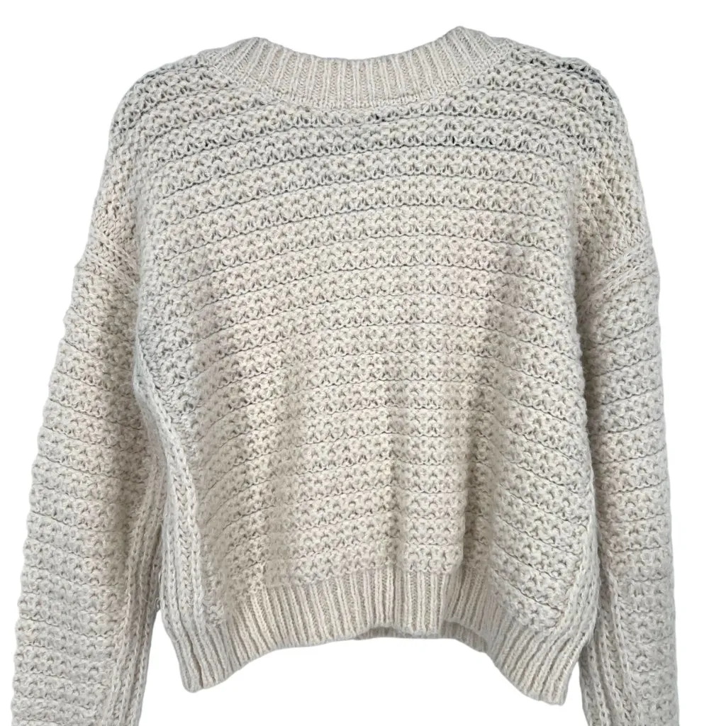 Gentle Fawn Chunky V-Neck Sweater Cream Size XS - Image 4