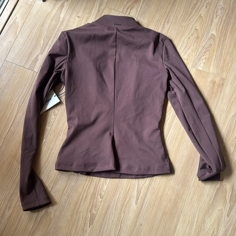 Staud Summit Jacket in Dark Oak Brown Size M - Image 5