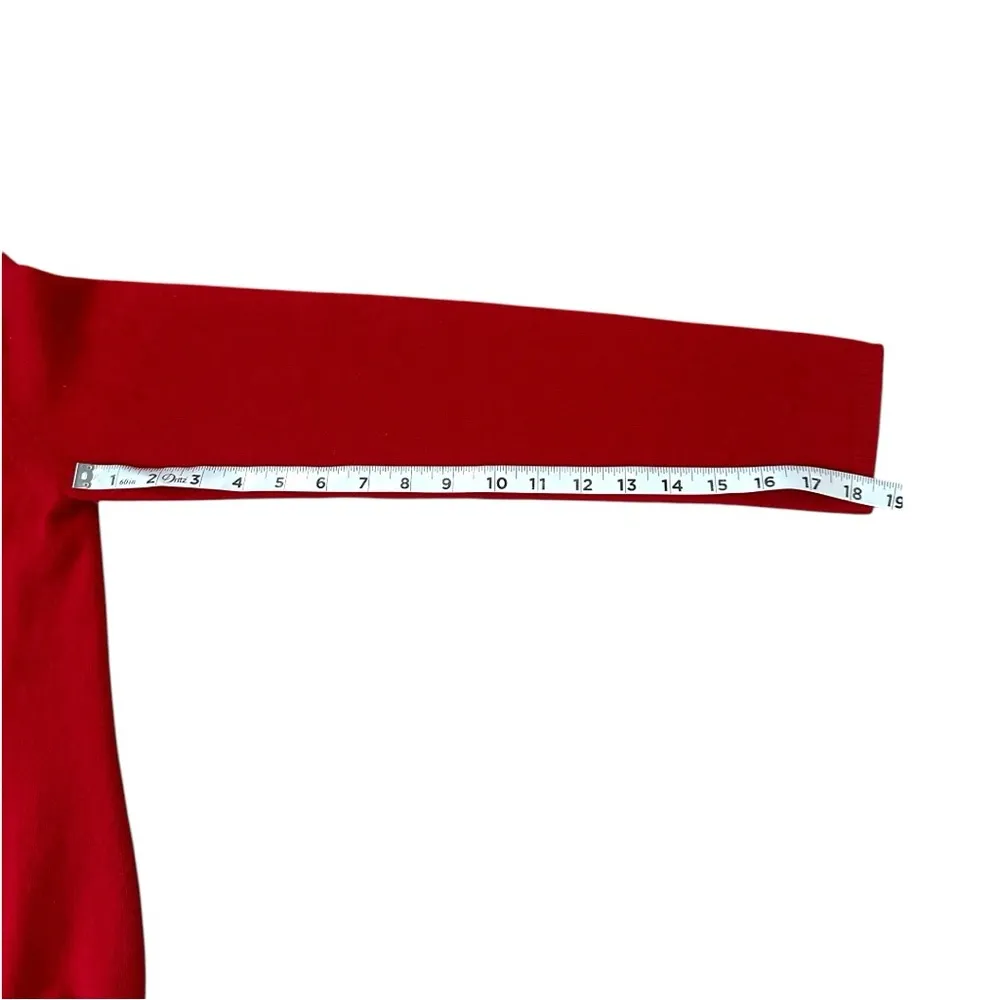 Peck & Peck Size Medium 100% Cashmere Red Pullover Long Sleeve Sweater - Image 4