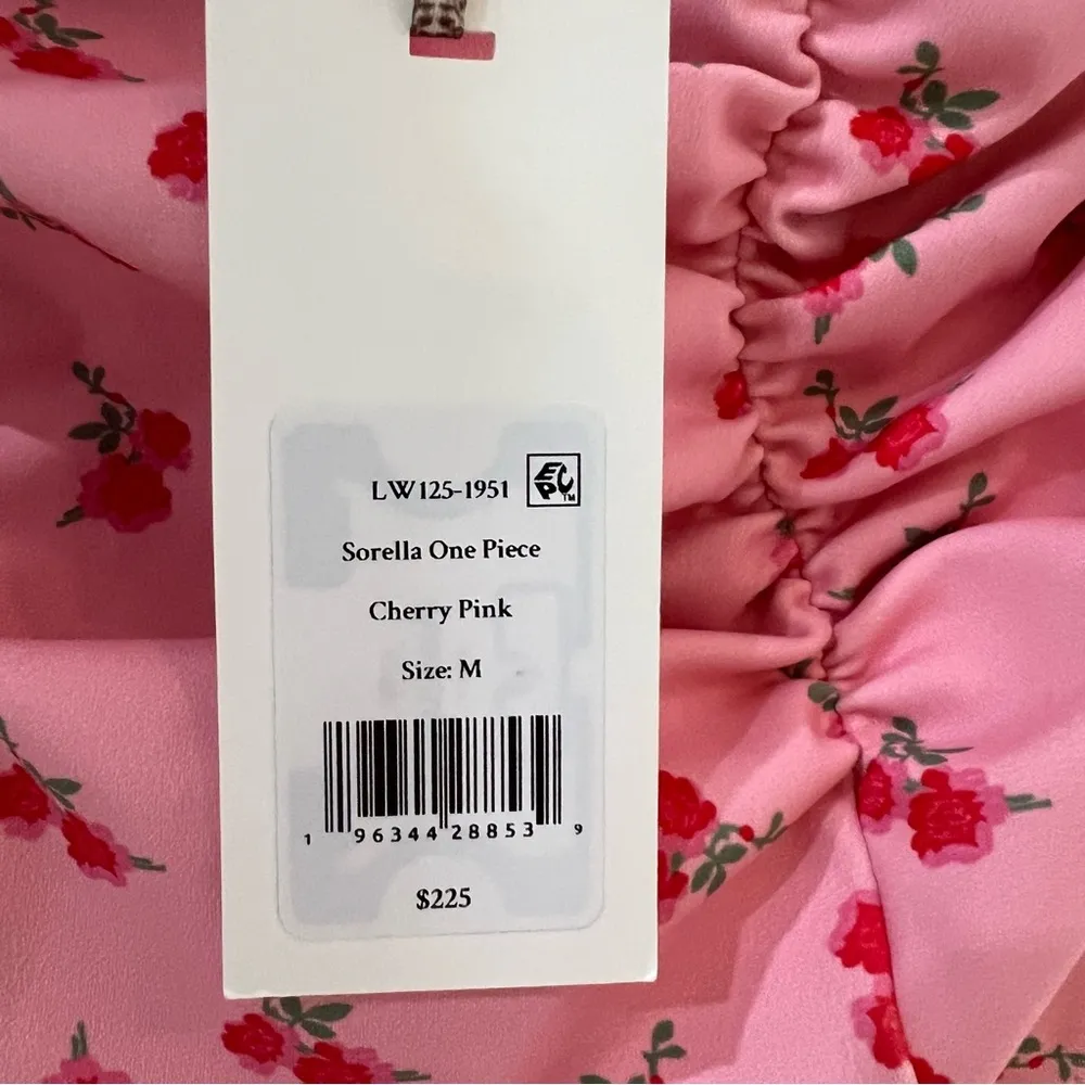 LoveShackFancy Cherry Pink Floral One-Piece - Image 5