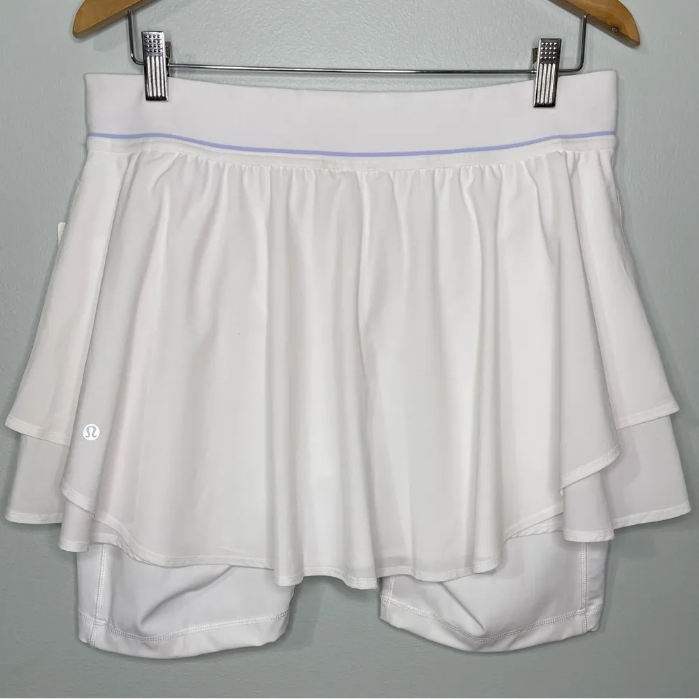 Lululemon Court Rival High Rise Skirt Tennis Skirt White 12 Nwt - Image 5