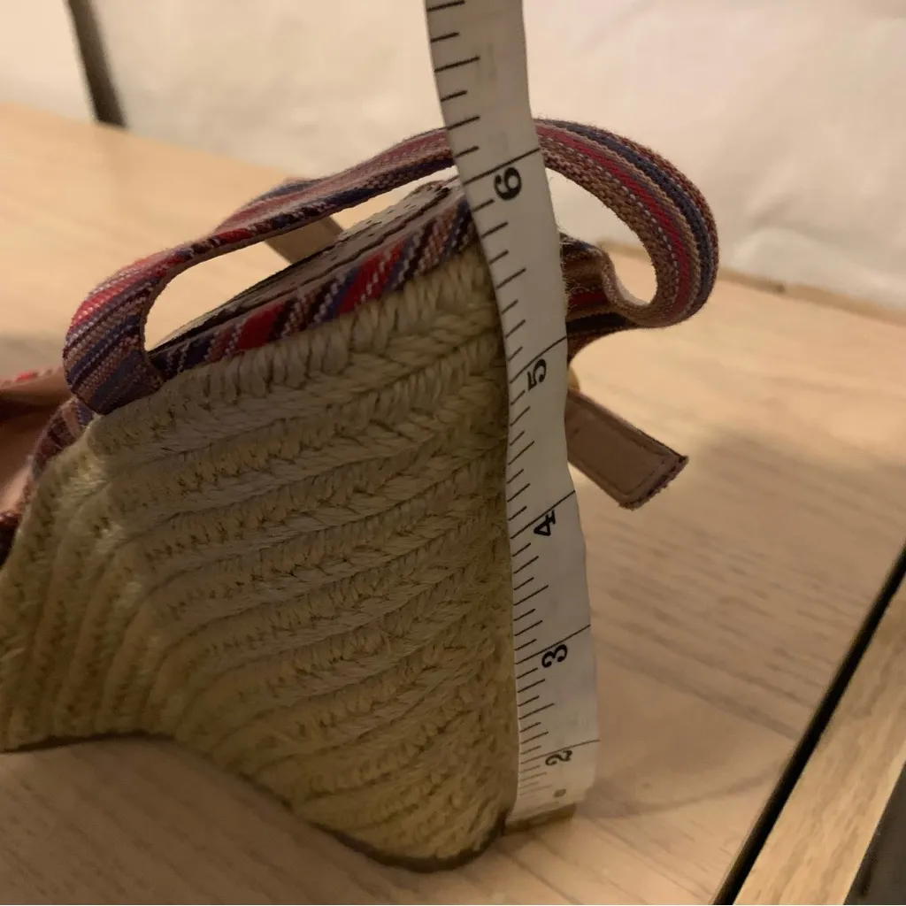 Charles David Lambert Stripped Open Toe Wedge Sandals - Image 10