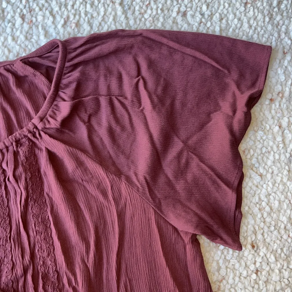 Torrid Crinkle Gauze Flutter Sleeve Blouse Top Wild Ginger 3X - Image 6