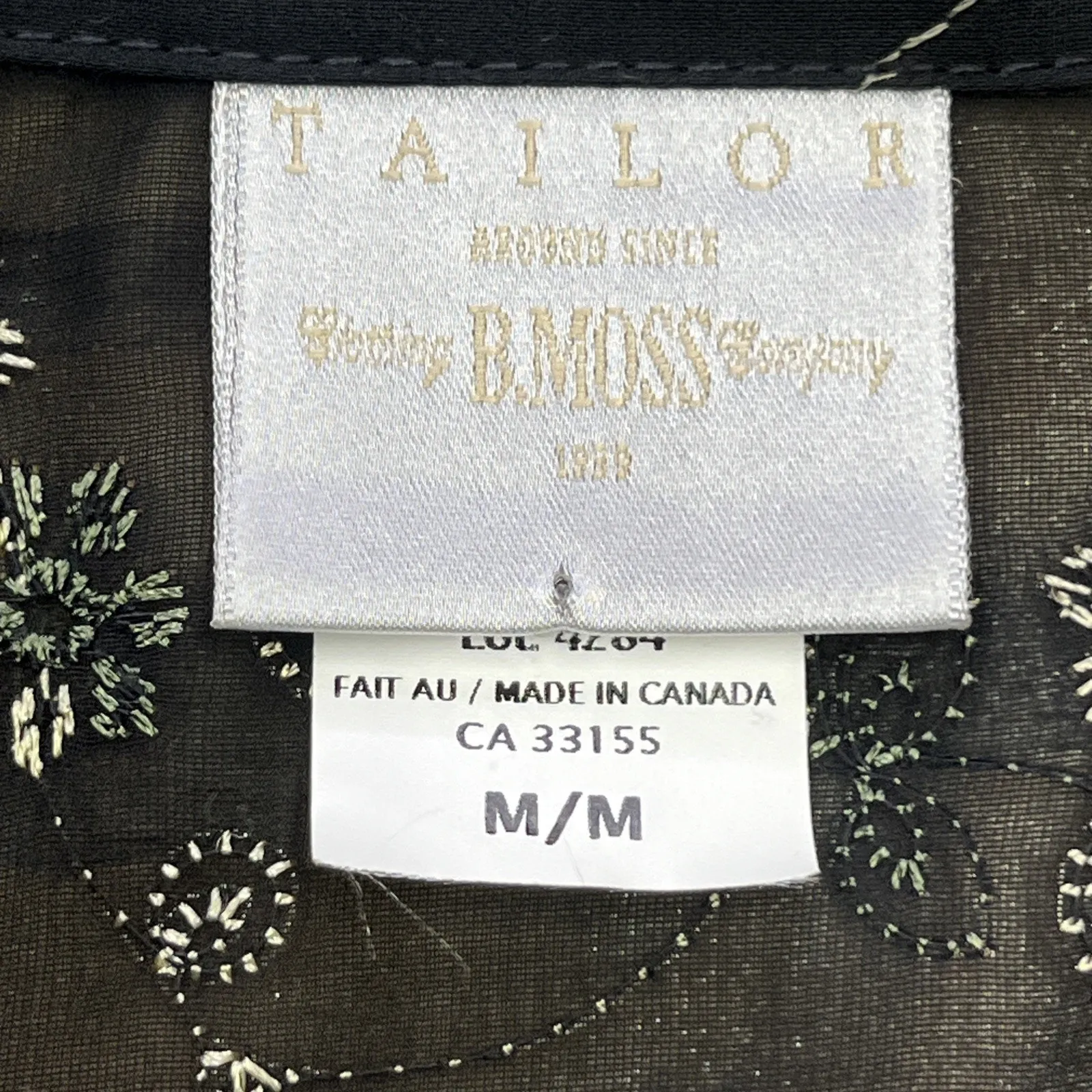 Vtg Tailor B Moss Y2k Top Women M Floral Sheer Whimsigoth Fairy Forest Fairy Black Size M - Image 5