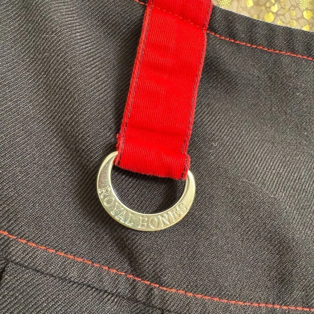 Royal Bones By Tripp Black Red Pleated Mini Skirt Large - Image 6