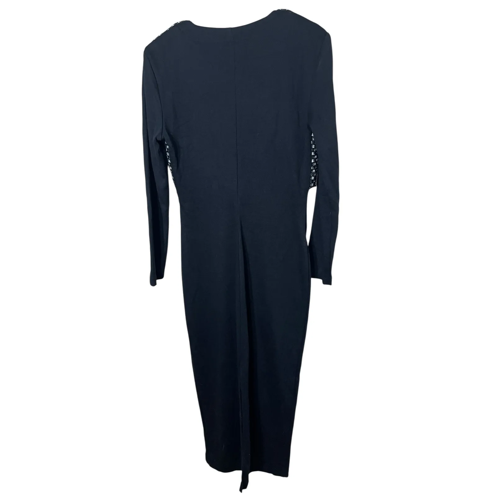 All That Jazz‎ Dress Black Long Sleeve Maxi Party Career Vintage 90s Houndstooth - Image 8