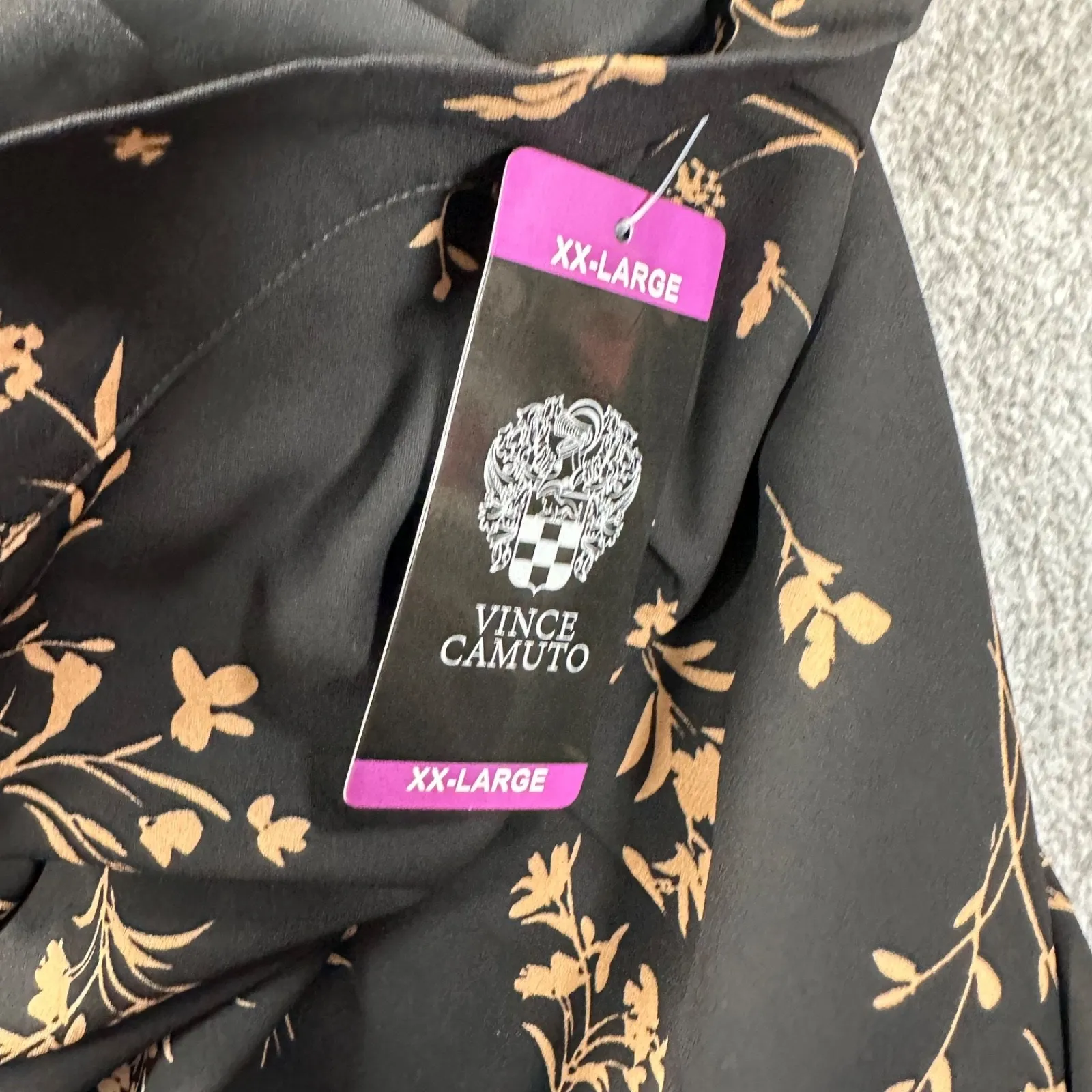 Vince Camuto Black Floral Midi Skirt Women's XX-Large Elastic Waist New - Image 6