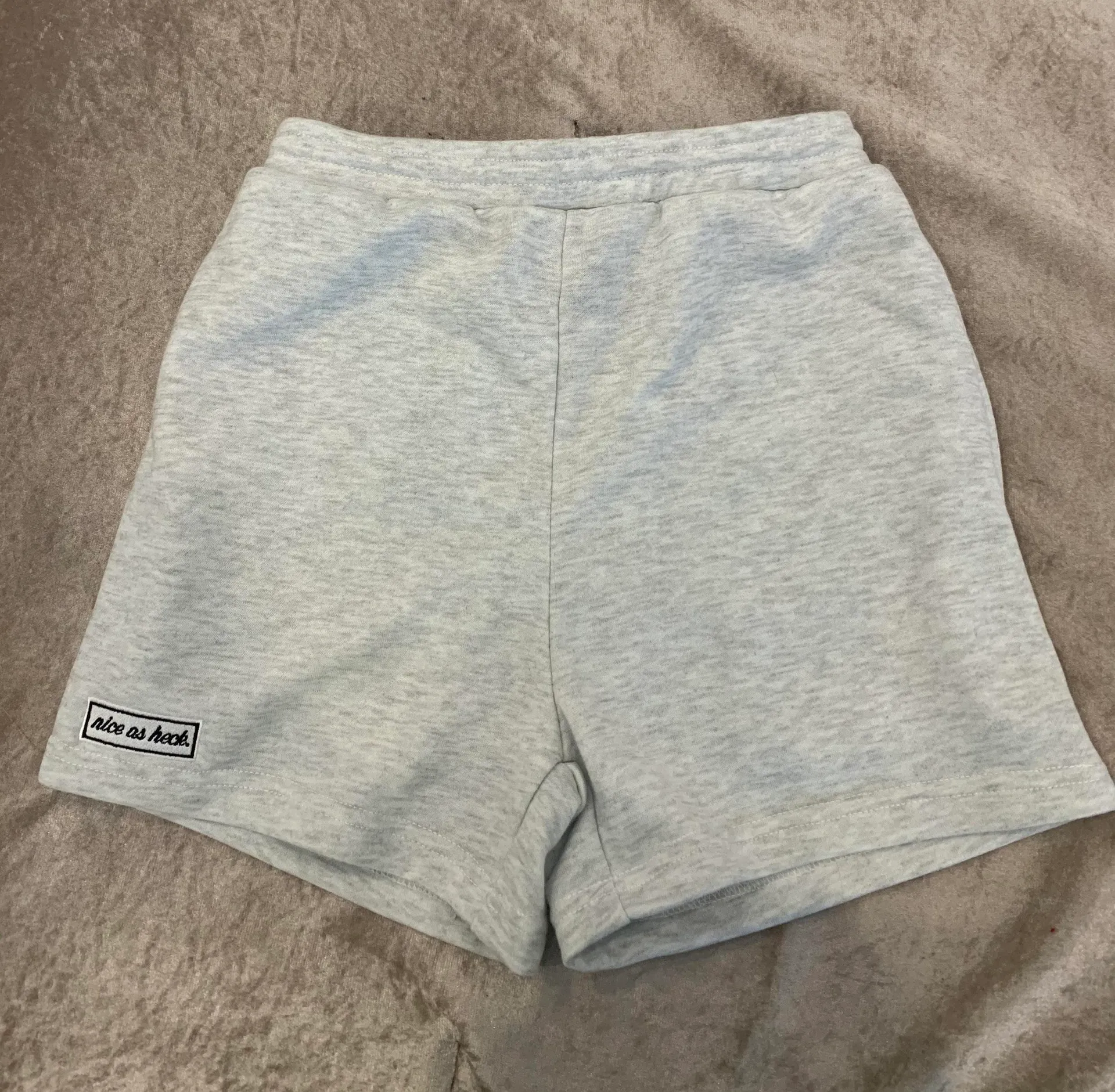 nice as heck Grey Sweatshorts - Image 2