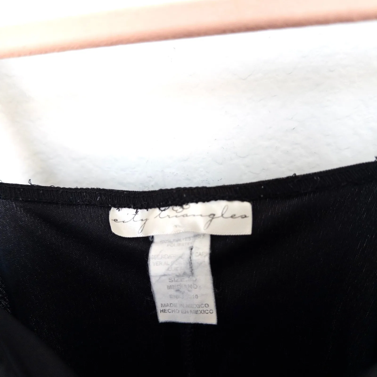 Y2K City Triangles Womens Babydoll‎ Dress Size M Black Sequin Witchy Whimsigoth - Image 6