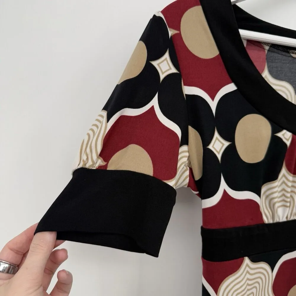 Takara  Multicolor Geometric Blouse Tie Size Medium Y2k Style - Image 2