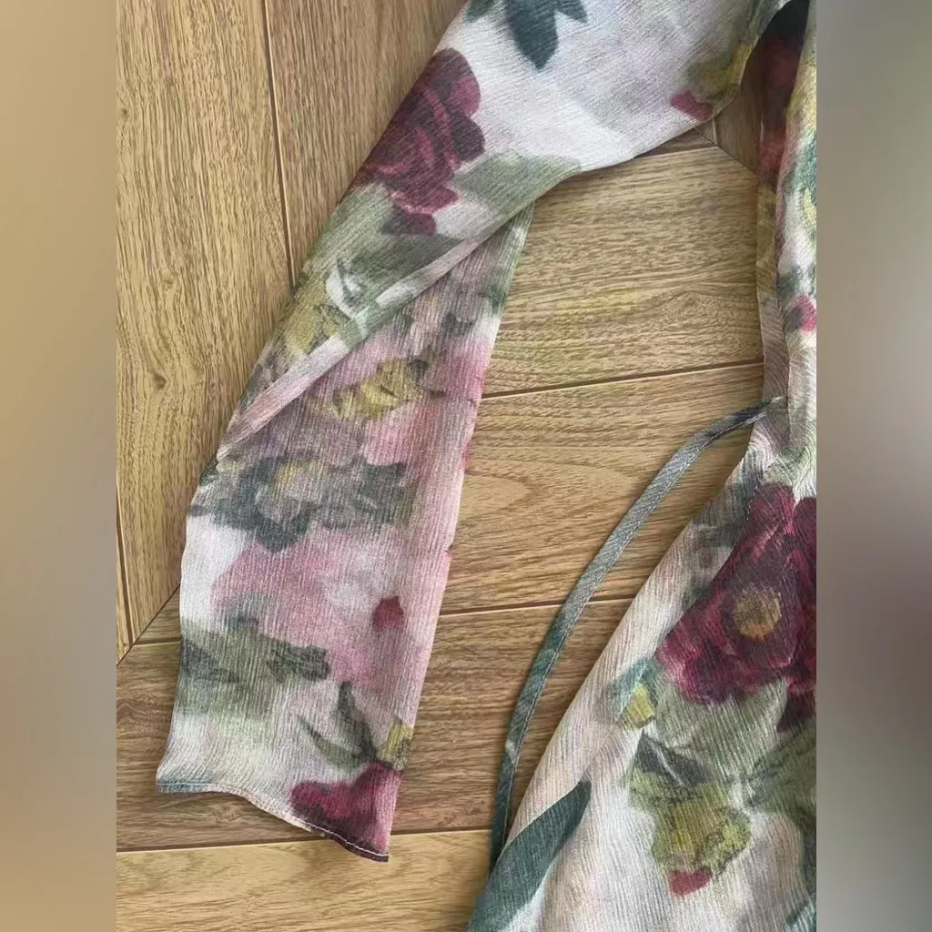 Realisation Par THE INKA in Ethereal Floral Long Sleeve Dress M - Image 7