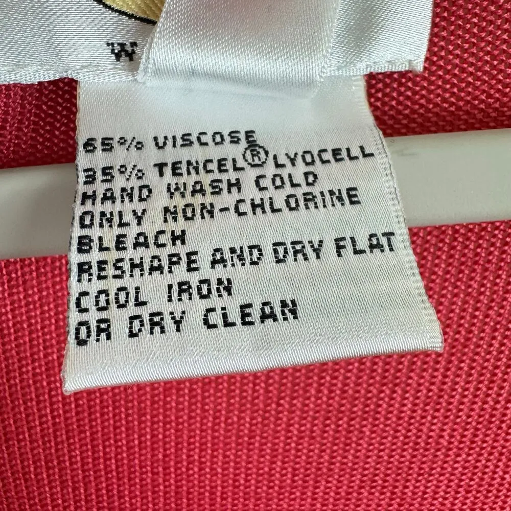 Talbots  Vintage Pink Deep V-Neck Long Sleeve Button Front Thin Cardigan Size 1X - Image 4