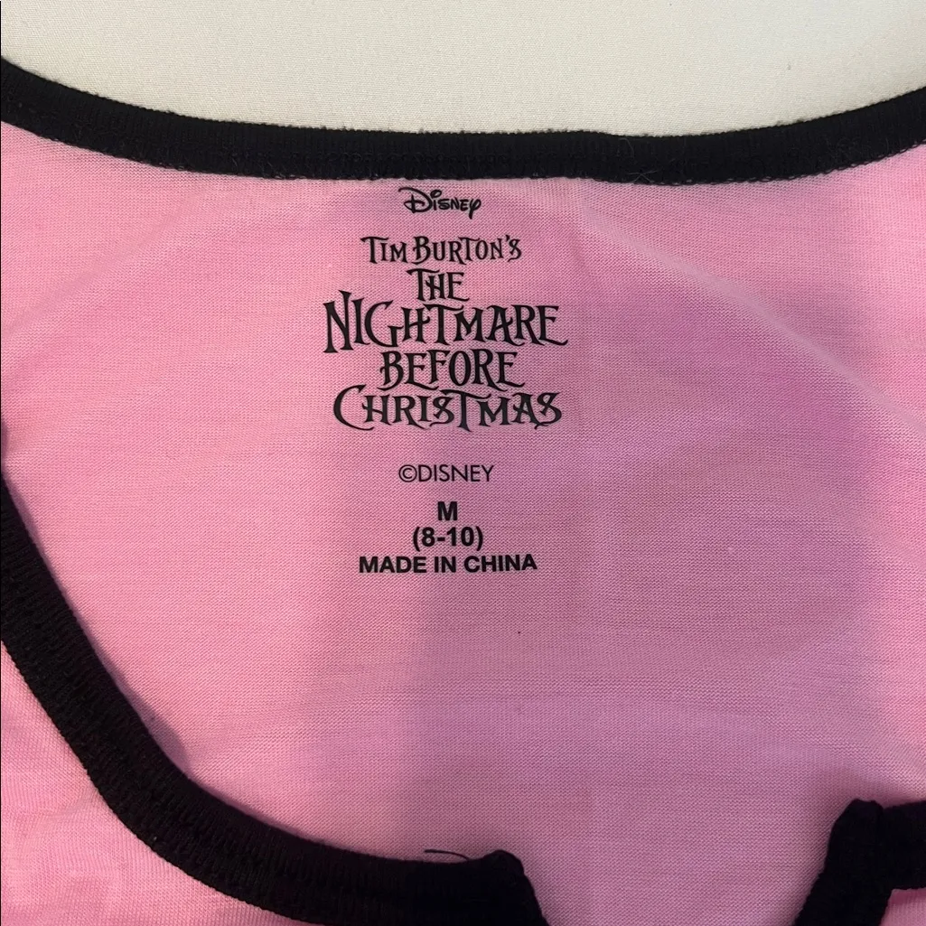 Disney szM Nightmare Before Christmas Women's Pink and Black Sleepwear Set EUC - Image 6