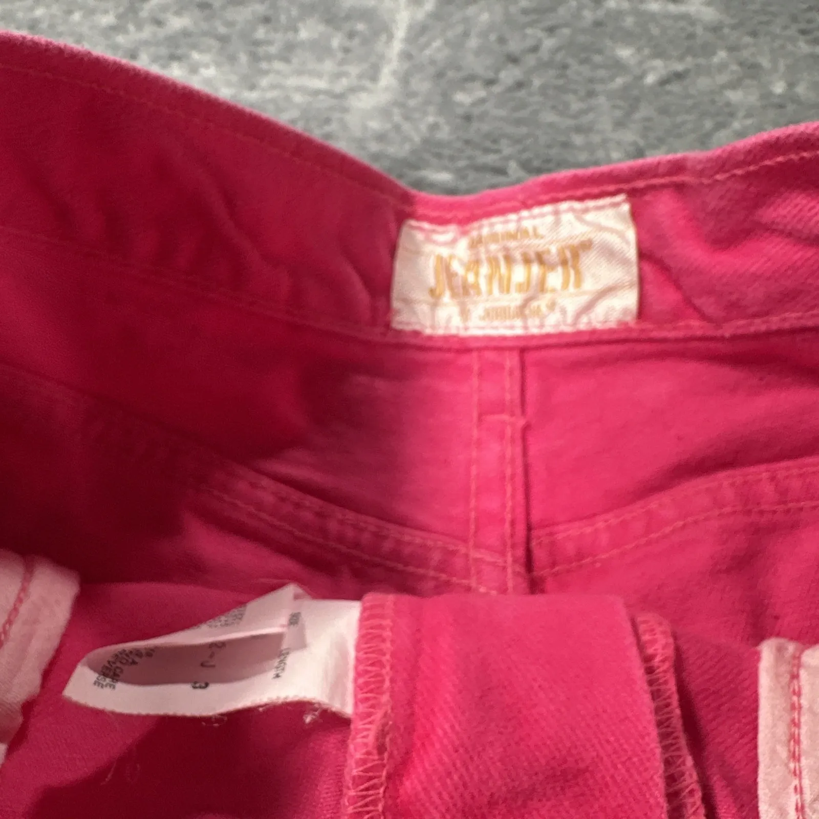 JeanJer Jordache Denim Jeans Vintage SZ 7/8 Pink USA 80s Barbiecore Pink - Image 4