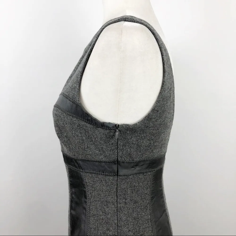 Susana Monaco Grey Wool/Silk Sleeveless Dress 6 - Image 8