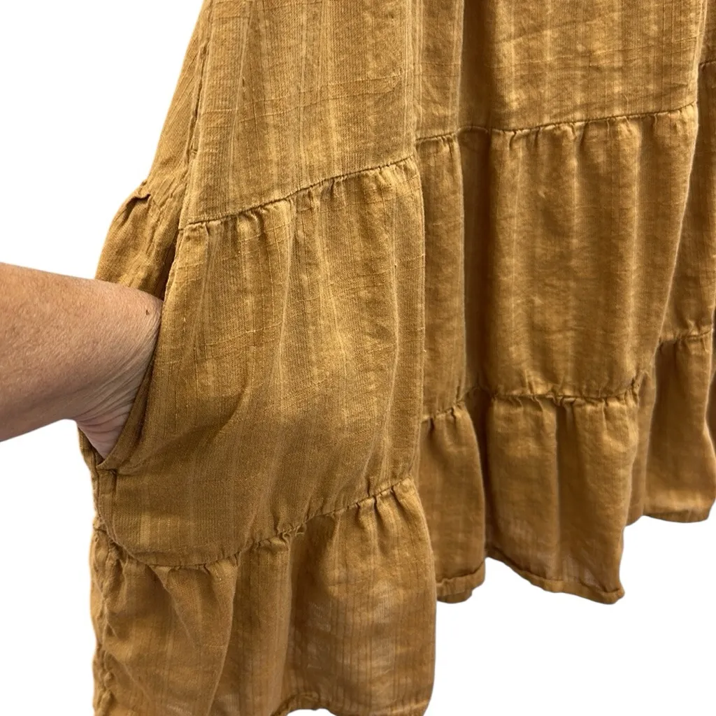 Old Navy Sleeveless Tiered Dobby Swing Dress  Coin Toss Color Petite XS - Image 8