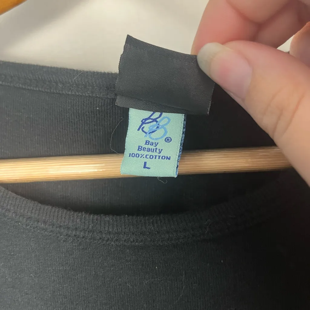 Vintage 2005 Y2K Bon Jovi Have A Nice Day band baby tee womens size large Black - Image 3