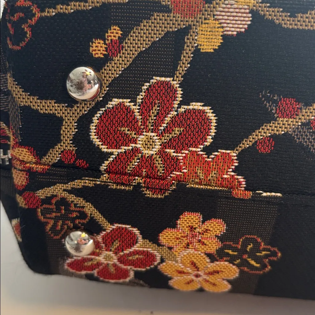 SIGNARE BRAND MULTICOLORED AND BLACK TAPESTRY HANDBAG BLACK ADJUSTABLE STRAP - Image 9