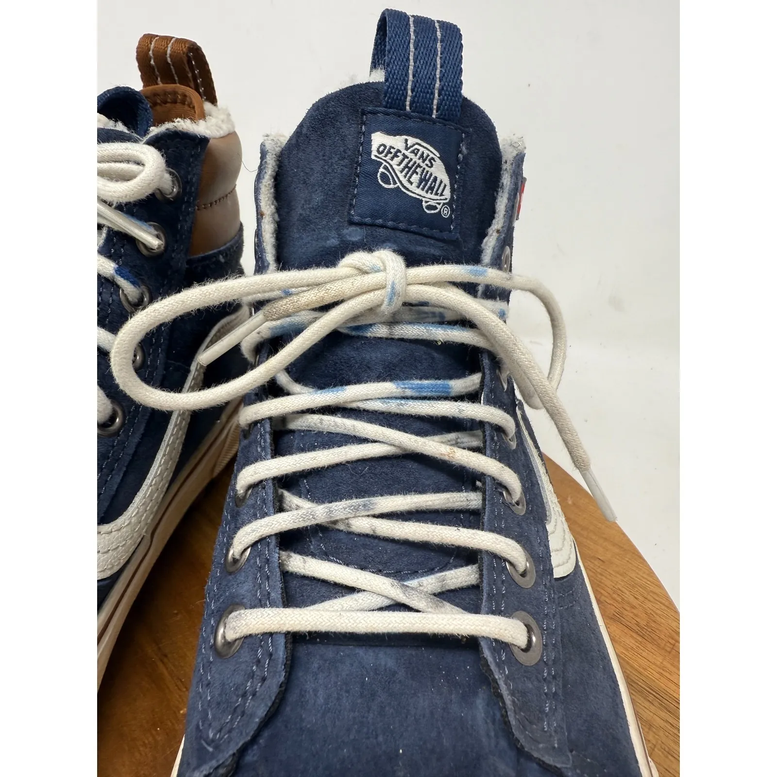 Vans  Sk8-Hi MTE-2 Navy Blue Suede Leather High Top Sneaker Women's Size 8.5 - Image 4