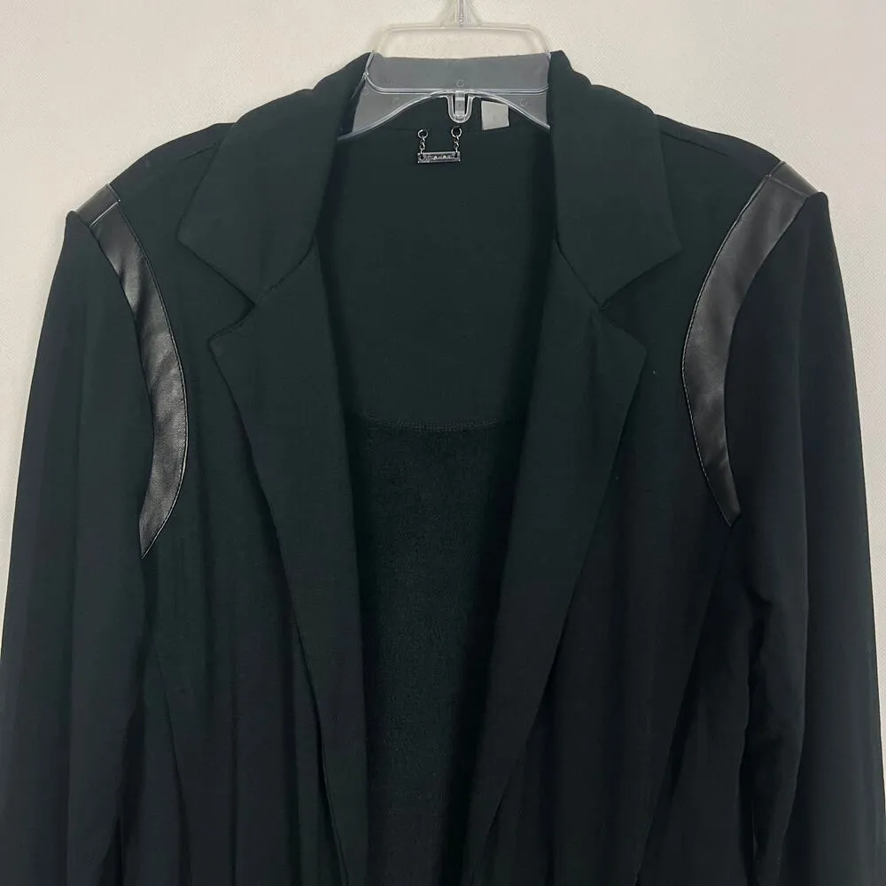 Tahari Womens Jacket M Open Front Soft Stretch Preppy Evening Dressy Event NWOT - Image 3