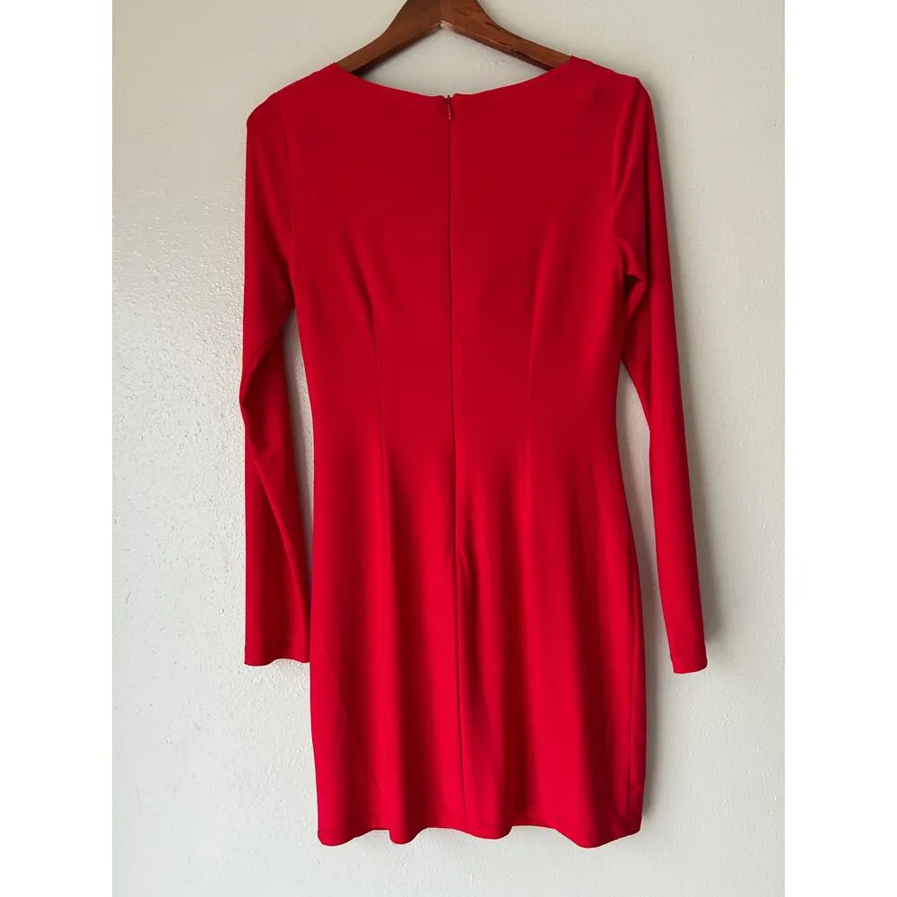 Siena Red Cowl Neck Dress Size Medium - Image 8