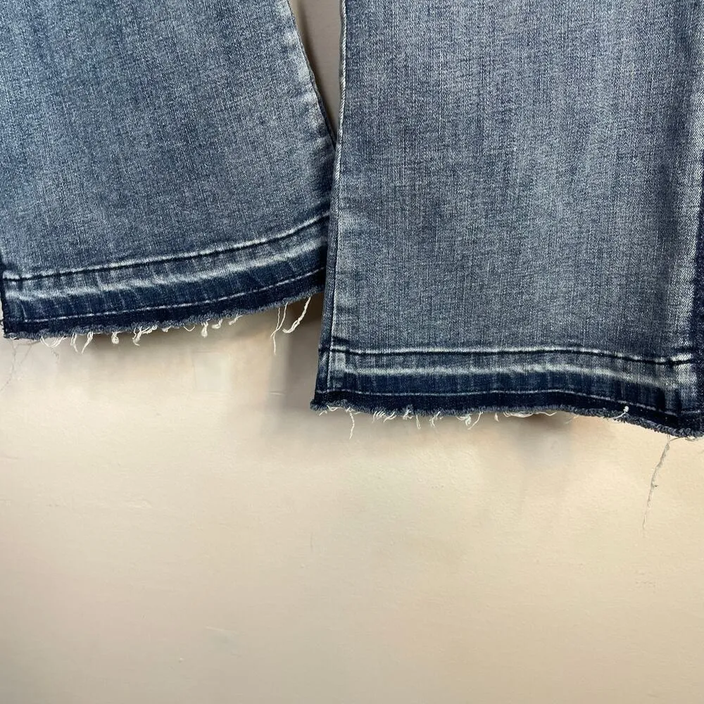 NYDJ Fiona Slim Ankle Crop Flare Tummy Tuck Shadow Stripe Jeans Womens 20W 20 W - Image 11