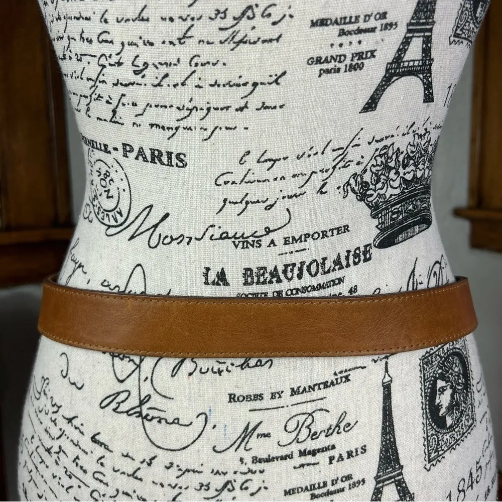 Merona Vintage  | Leather Western Silver Buckle Y2k Belt Size M/30 - Image 2