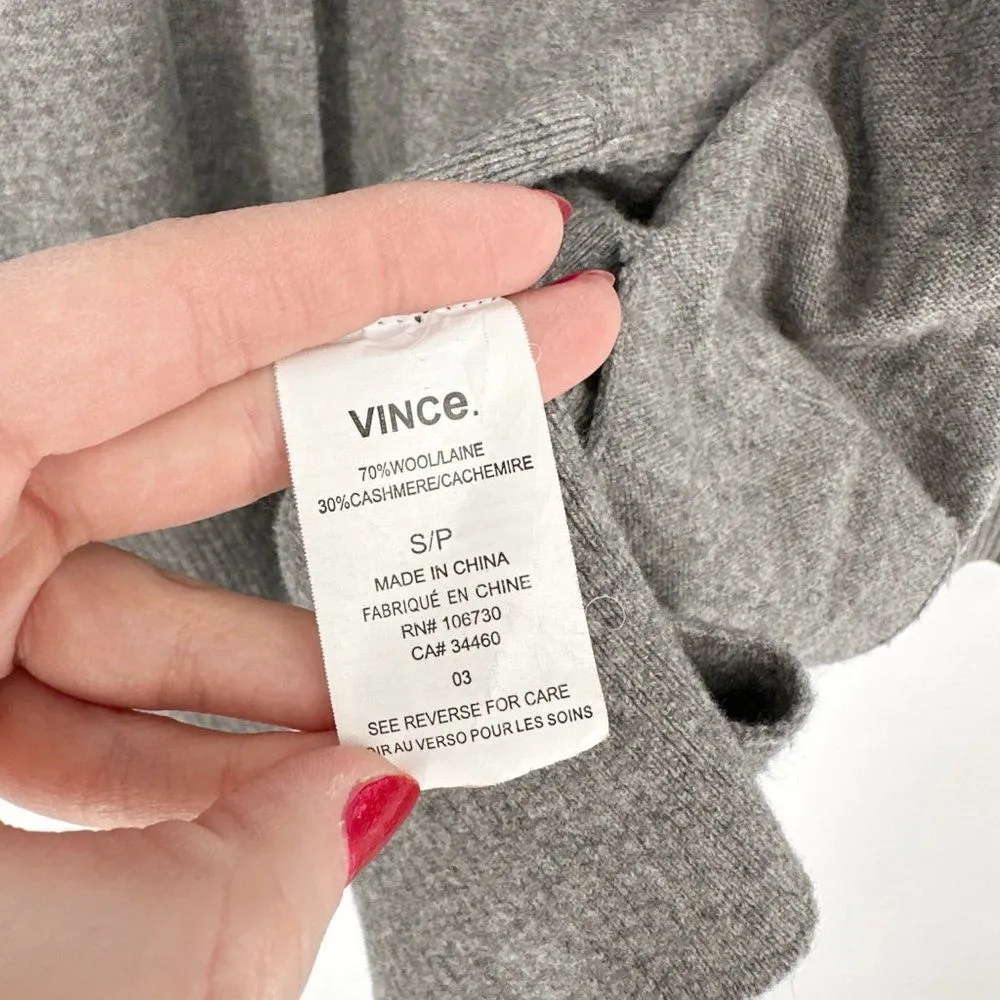 Vince Wool Cashmere Ombre Open Cardigan Relaxed Oversized Black Gray Women's S - Image 4