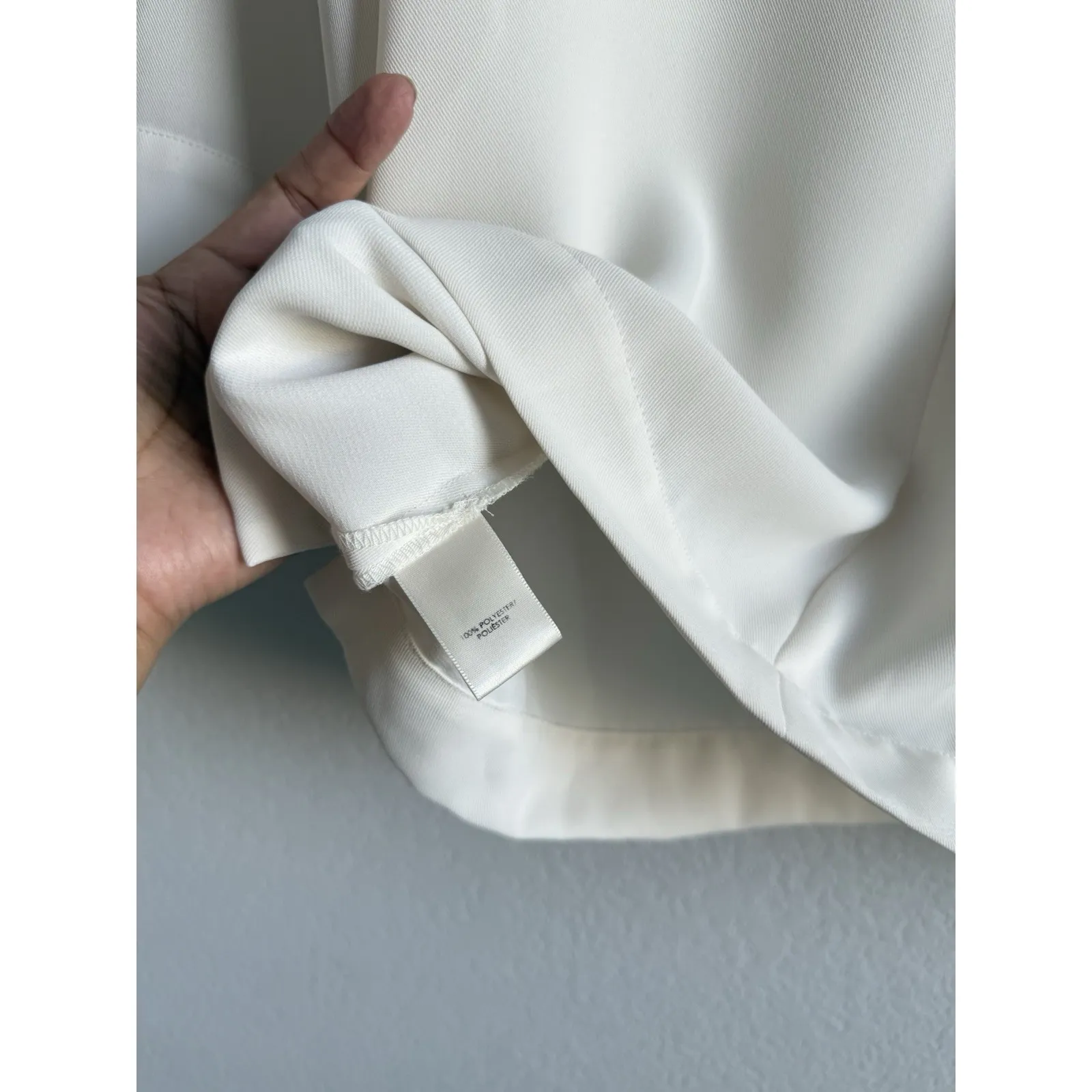 Ann Taylor Women's Wide Dolman Sleeves Ivory Top Blouse Size Large Casual Office - Image 5