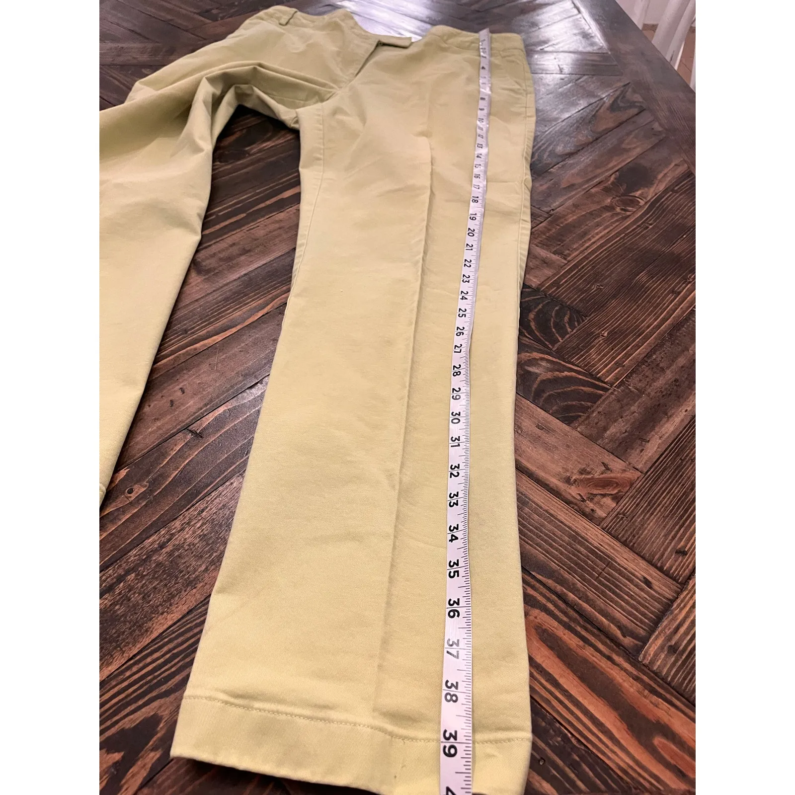 Talbots Y2K Grunge Green Chino Pants Women 14 Preppy Dainty Feminine Academia - Image 7